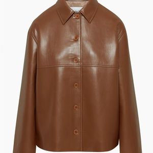 Aritizia Babaton Pelli Shirt Jacket Relaxed Vegan Leather shacket